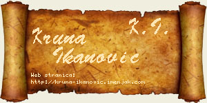 Kruna Ikanović vizit kartica
